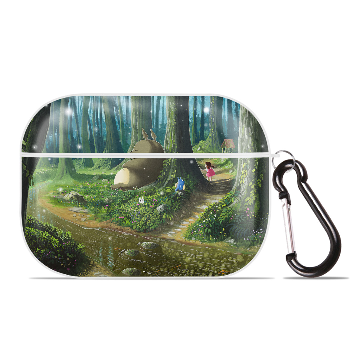 （画像用） となりのトトロ 草壁メイ 草壁サツキ My Neighbor Totoro Satsuki Kusakabe Mei Kusakabe 【AirPods Pro用】ハードシェル保護ケース 耐衝撃・防指紋・カラビナ付き商品仕様