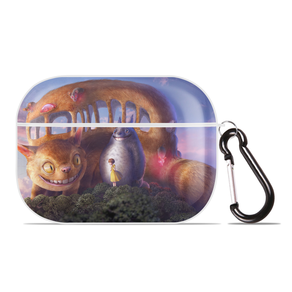 （画像用） となりのトトロ 草壁メイ 草壁サツキ My Neighbor Totoro Satsuki Kusakabe Mei Kusakabe 【AirPods Pro用】ハードシェル保護ケース 耐衝撃・防指紋・カラビナ付き商品仕様