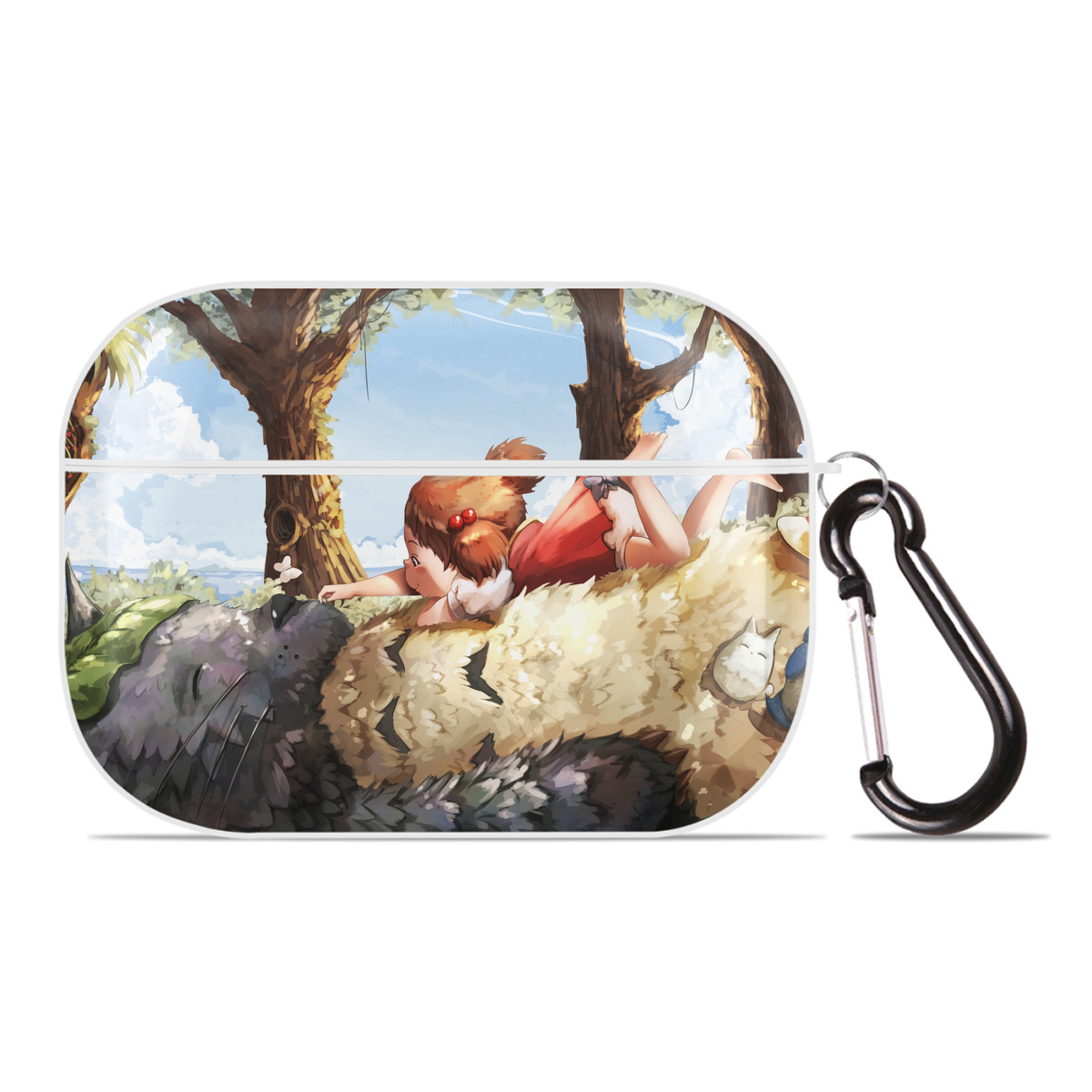 （画像用） となりのトトロ 草壁メイ 草壁サツキ My Neighbor Totoro Satsuki Kusakabe Mei Kusakabe 【AirPods Pro用】ハードシェル保護ケース 耐衝撃・防指紋・カラビナ付き商品仕様