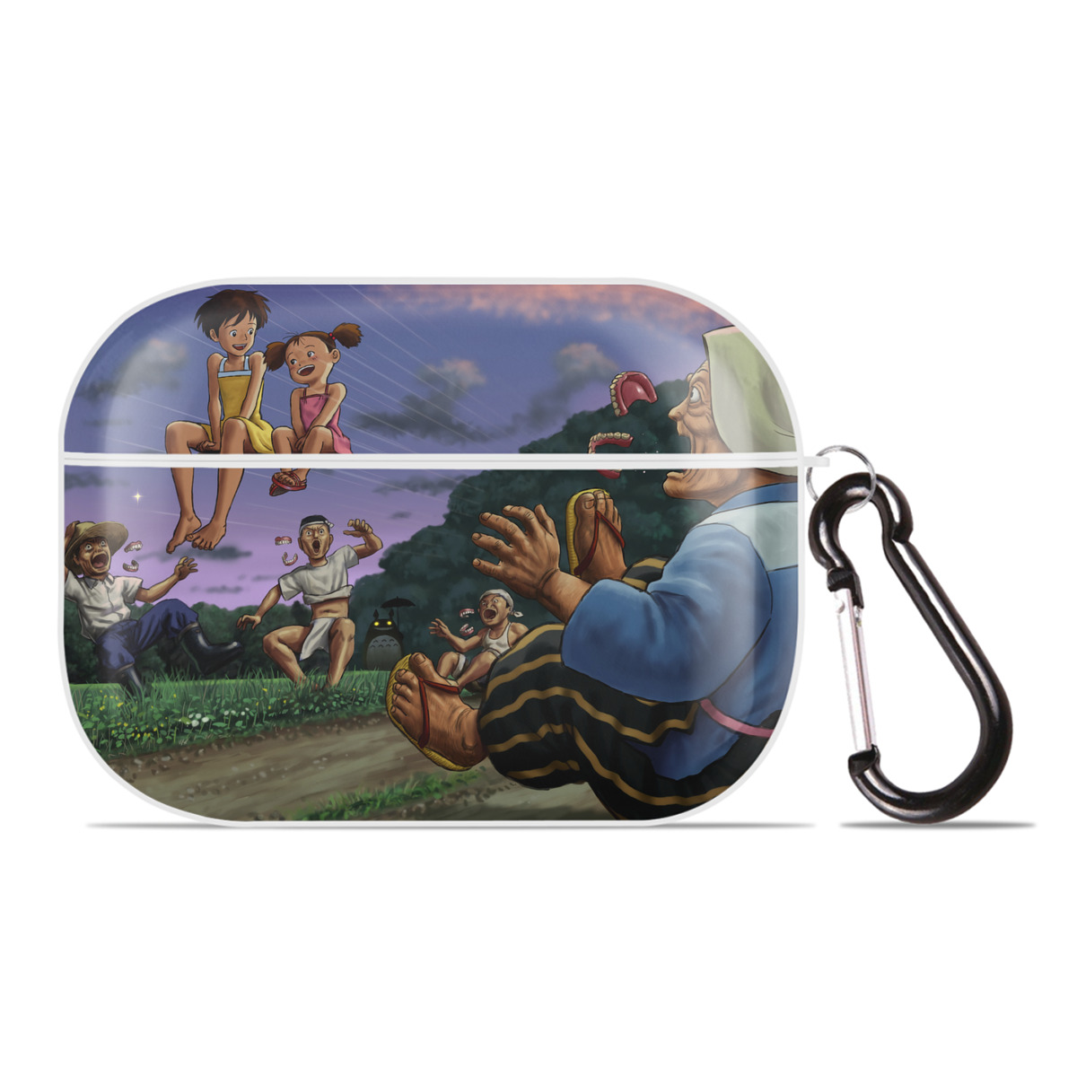 （画像用） となりのトトロ 草壁メイ 草壁サツキ My Neighbor Totoro Satsuki Kusakabe Mei Kusakabe 【AirPods Pro用】ハードシェル保護ケース 耐衝撃・防指紋・カラビナ付き商品仕様