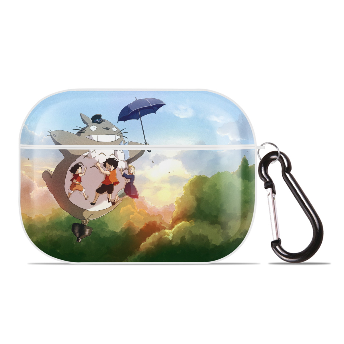 （画像用） となりのトトロ 草壁メイ 草壁サツキ My Neighbor Totoro Satsuki Kusakabe Mei Kusakabe 【AirPods Pro用】ハードシェル保護ケース 耐衝撃・防指紋・カラビナ付き商品仕様