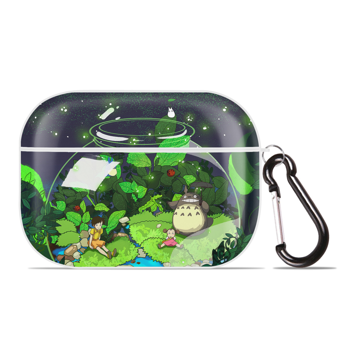 （画像用） となりのトトロ 草壁メイ 草壁サツキ My Neighbor Totoro Satsuki Kusakabe Mei Kusakabe 【AirPods Pro用】ハードシェル保護ケース 耐衝撃・防指紋・カラビナ付き商品仕様