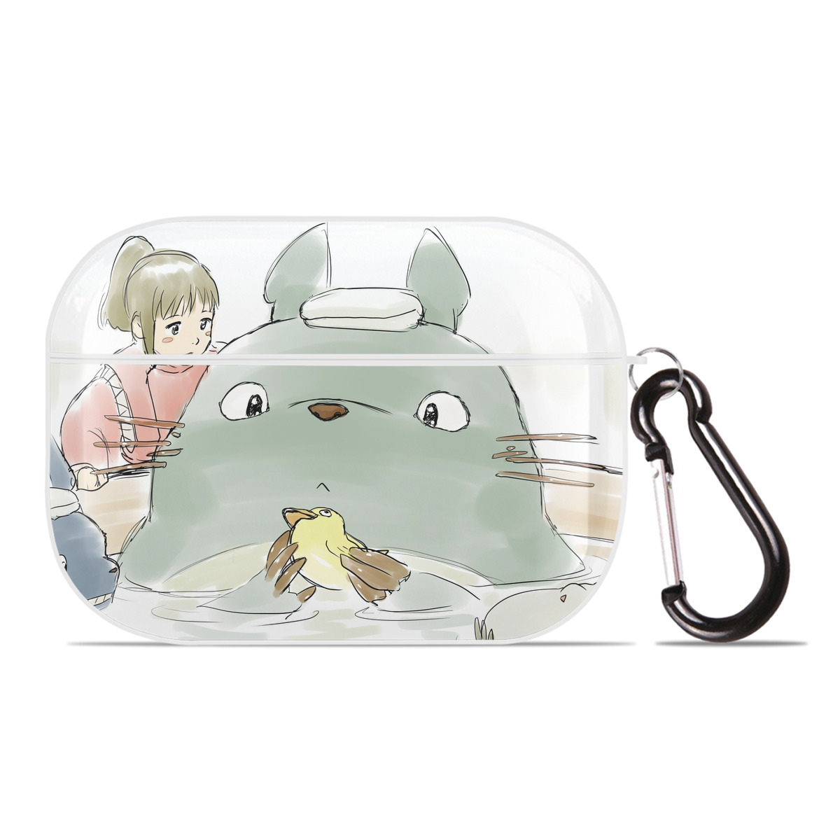 （画像用） となりのトトロ 草壁メイ 草壁サツキ My Neighbor Totoro Satsuki Kusakabe Mei Kusakabe 【AirPods Pro用】ハードシェル保護ケース 耐衝撃・防指紋・カラビナ付き商品仕様