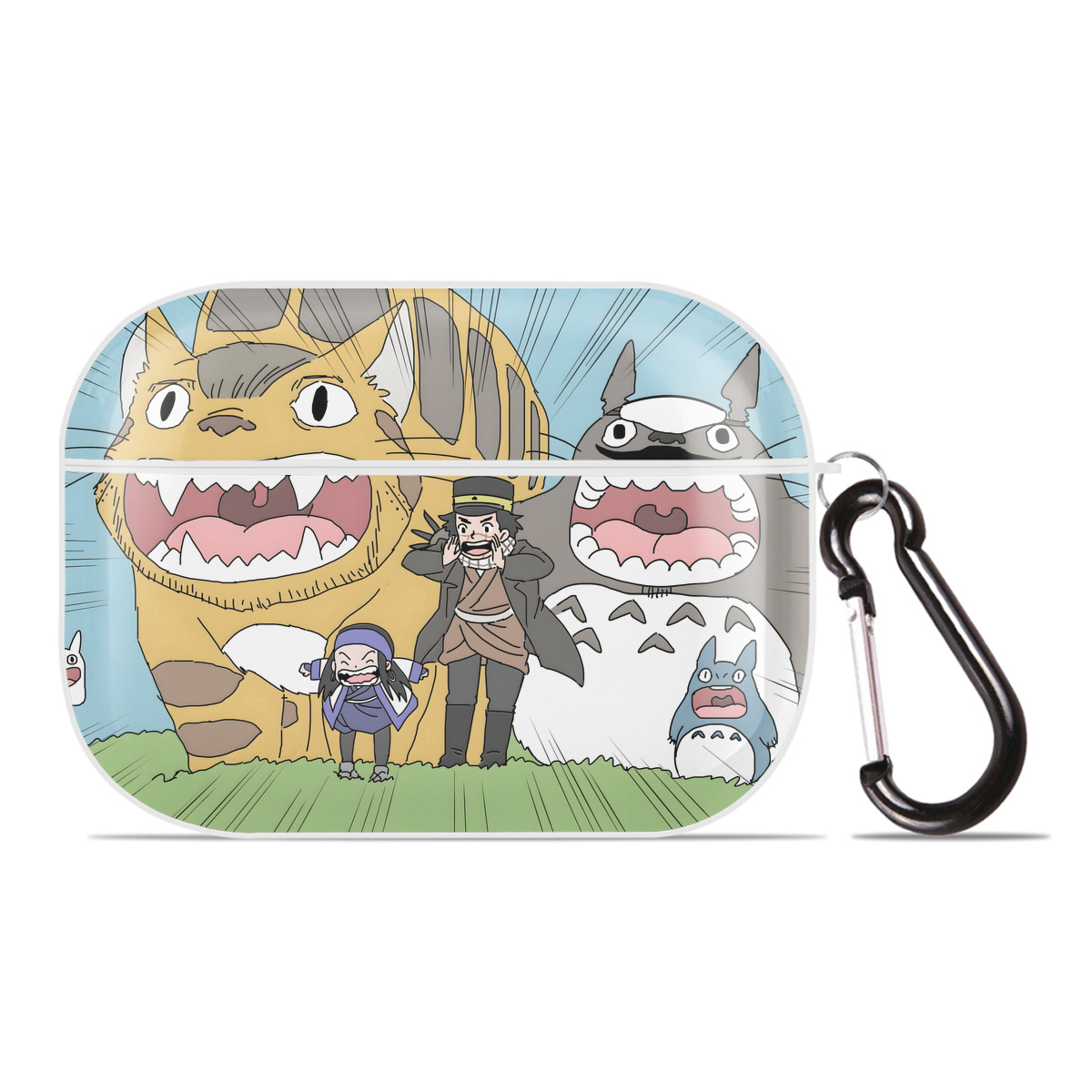 （画像用） となりのトトロ 草壁メイ 草壁サツキ My Neighbor Totoro Satsuki Kusakabe Mei Kusakabe 【AirPods Pro用】ハードシェル保護ケース 耐衝撃・防指紋・カラビナ付き商品仕様