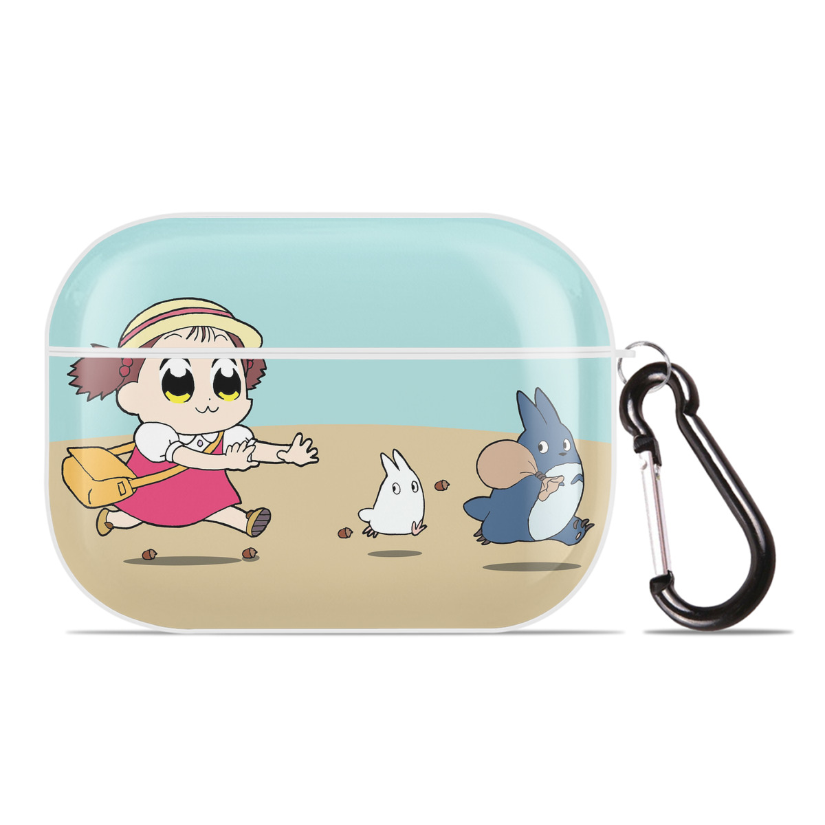 （画像用） となりのトトロ 草壁メイ 草壁サツキ My Neighbor Totoro Satsuki Kusakabe Mei Kusakabe 【AirPods Pro用】ハードシェル保護ケース 耐衝撃・防指紋・カラビナ付き商品仕様
