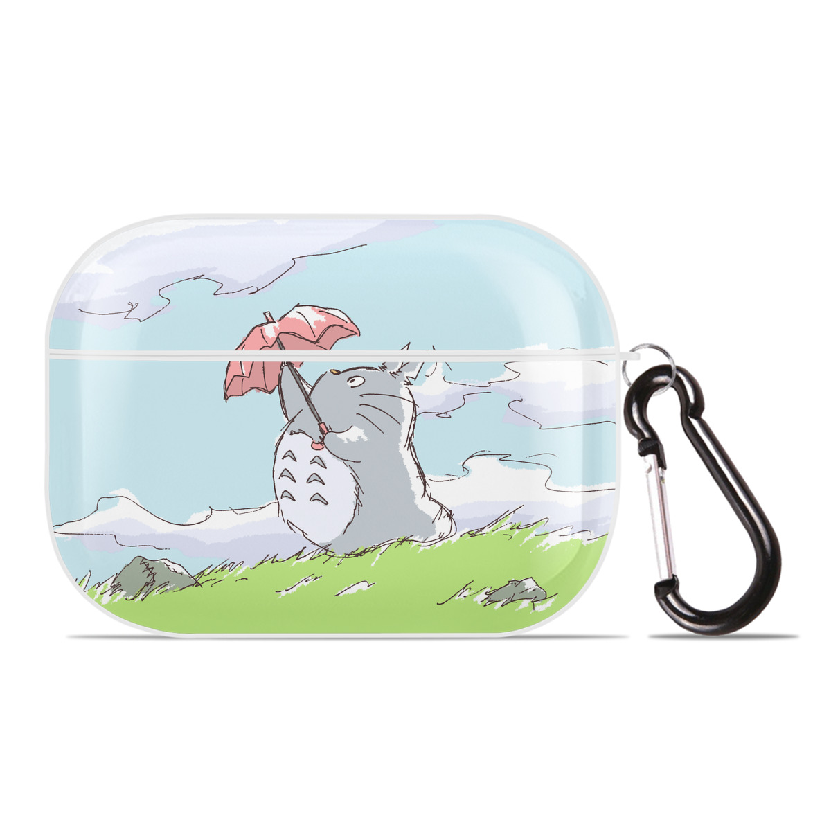 （画像用） となりのトトロ 草壁メイ 草壁サツキ My Neighbor Totoro Satsuki Kusakabe Mei Kusakabe 【AirPods Pro用】ハードシェル保護ケース 耐衝撃・防指紋・カラビナ付き商品仕様