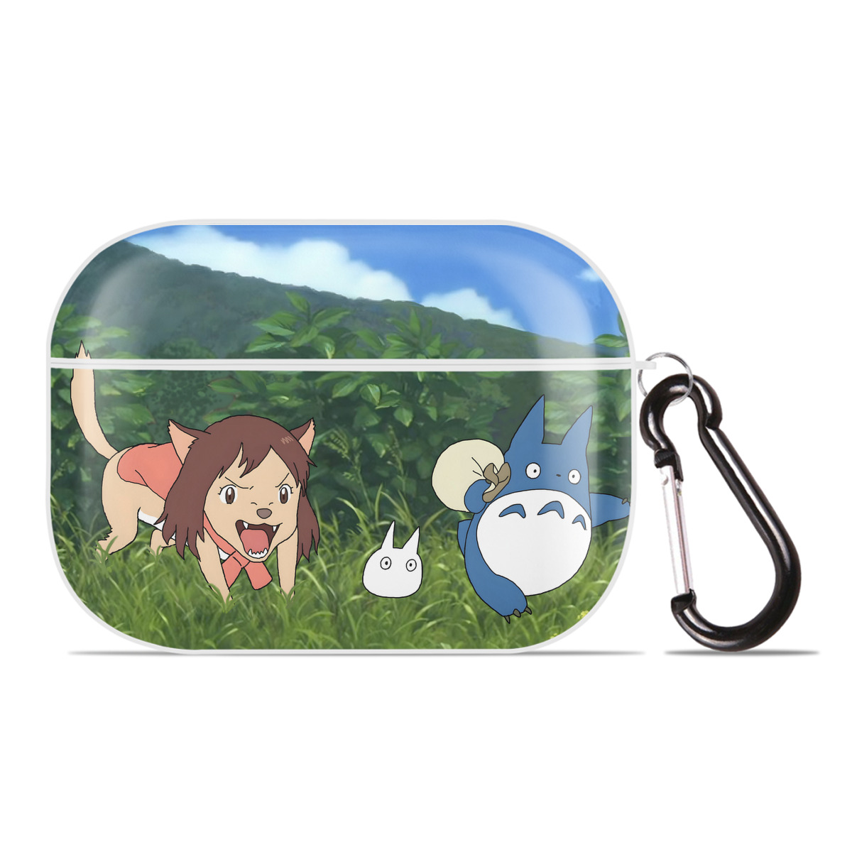 （画像用） となりのトトロ 草壁メイ 草壁サツキ My Neighbor Totoro Satsuki Kusakabe Mei Kusakabe 【AirPods Pro用】ハードシェル保護ケース 耐衝撃・防指紋・カラビナ付き商品仕様