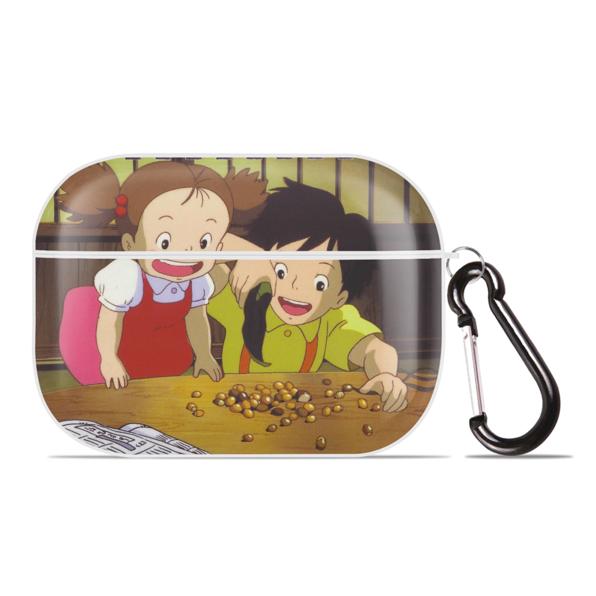 （画像用） となりのトトロ 草壁メイ 草壁サツキ My Neighbor Totoro Satsuki Kusakabe Mei Kusakabe 【AirPods Pro用】ハードシェル保護ケース 耐衝撃・防指紋・カラビナ付き商品仕様