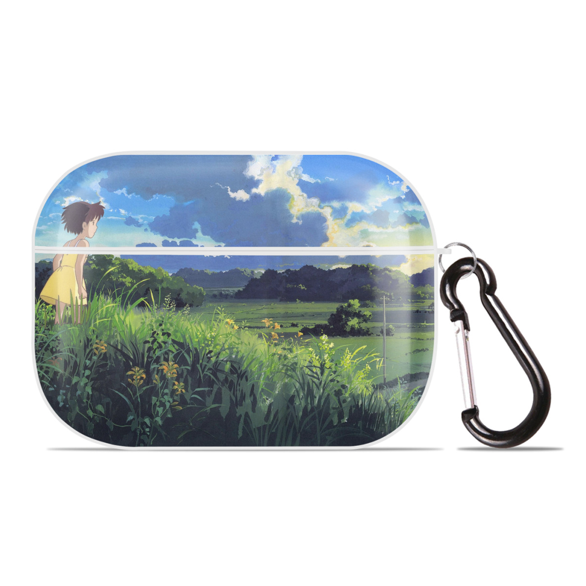 （画像用） となりのトトロ 草壁メイ 草壁サツキ My Neighbor Totoro Satsuki Kusakabe Mei Kusakabe 【AirPods Pro用】ハードシェル保護ケース 耐衝撃・防指紋・カラビナ付き商品仕様