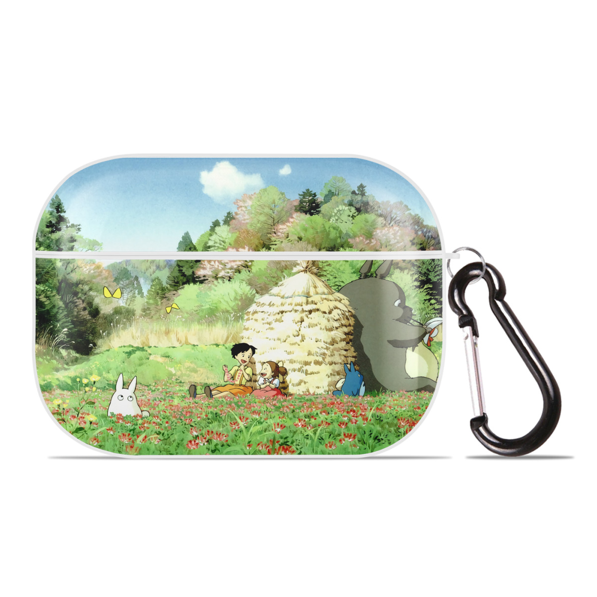 （画像用） となりのトトロ 草壁メイ 草壁サツキ My Neighbor Totoro Satsuki Kusakabe Mei Kusakabe 【AirPods Pro用】ハードシェル保護ケース 耐衝撃・防指紋・カラビナ付き商品仕様