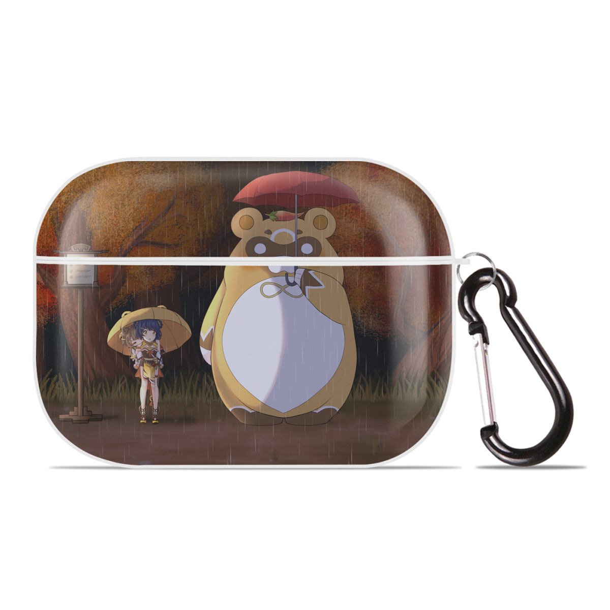 （画像用） となりのトトロ 草壁メイ 草壁サツキ My Neighbor Totoro Satsuki Kusakabe Mei Kusakabe 【AirPods Pro用】ハードシェル保護ケース 耐衝撃・防指紋・カラビナ付き商品仕様