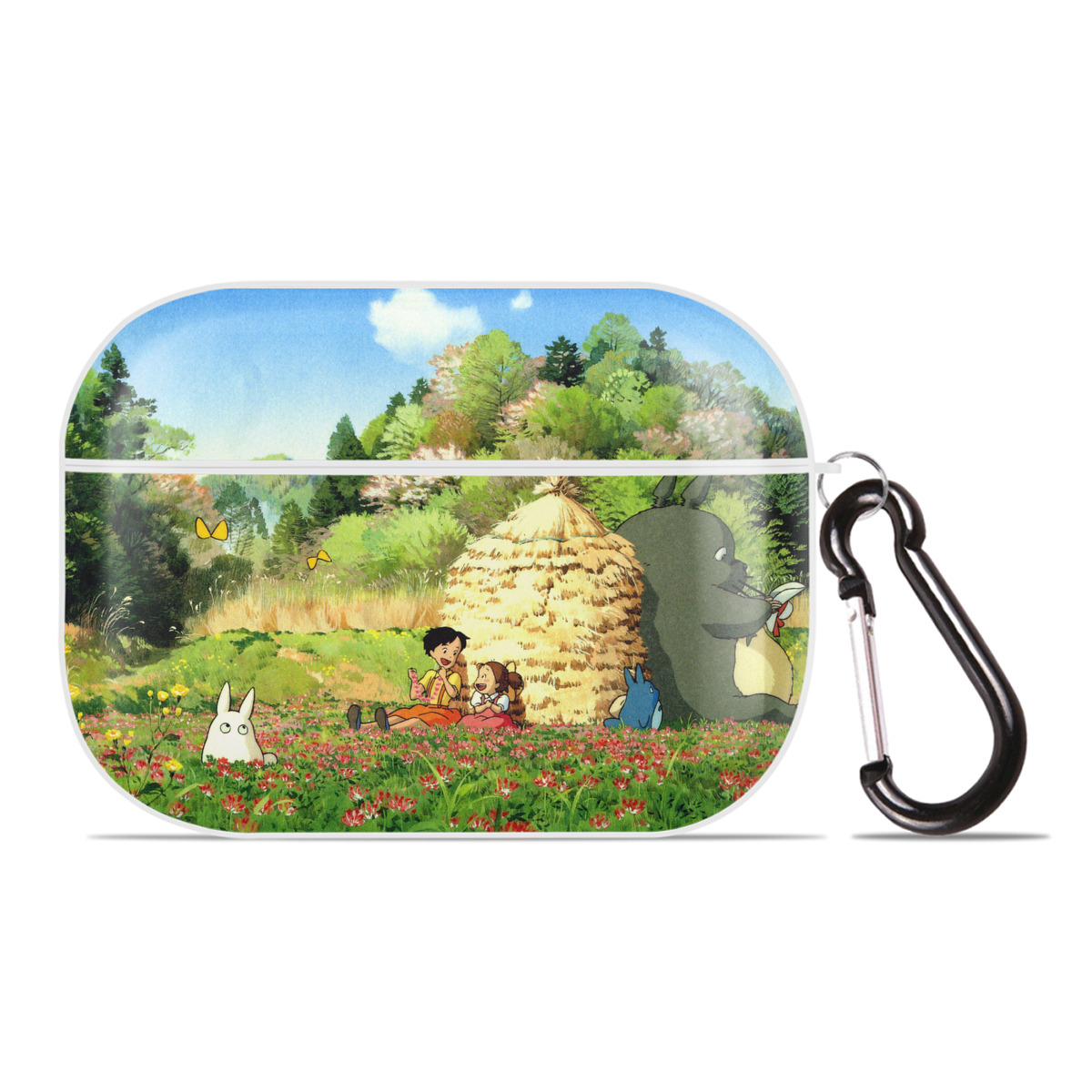 （画像用） となりのトトロ 草壁メイ 草壁サツキ My Neighbor Totoro Satsuki Kusakabe Mei Kusakabe 【AirPods Pro用】ハードシェル保護ケース 耐衝撃・防指紋・カラビナ付き商品仕様