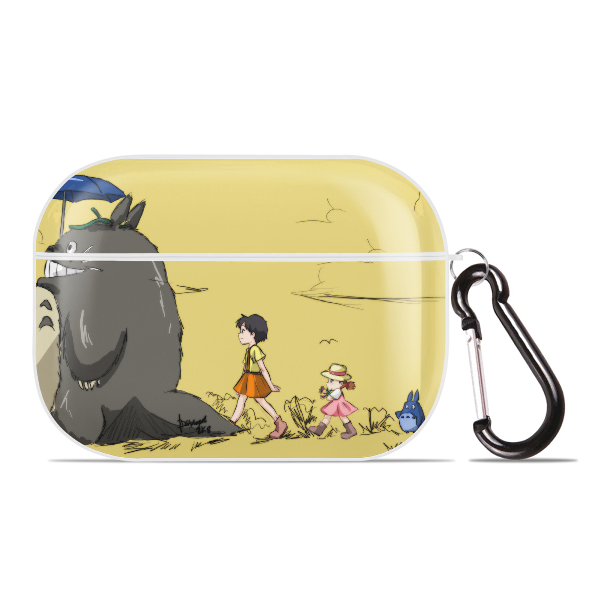 （画像用） となりのトトロ 草壁メイ 草壁サツキ My Neighbor Totoro Satsuki Kusakabe Mei Kusakabe 【AirPods Pro用】ハードシェル保護ケース 耐衝撃・防指紋・カラビナ付き商品仕様