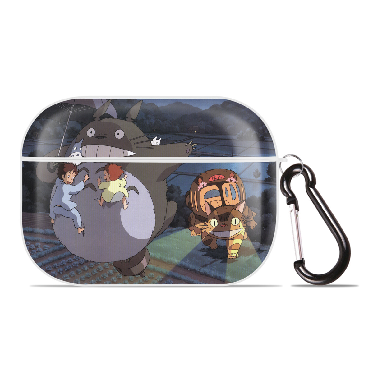 （画像用） となりのトトロ 草壁メイ 草壁サツキ My Neighbor Totoro Satsuki Kusakabe Mei Kusakabe 【AirPods Pro用】ハードシェル保護ケース 耐衝撃・防指紋・カラビナ付き商品仕様