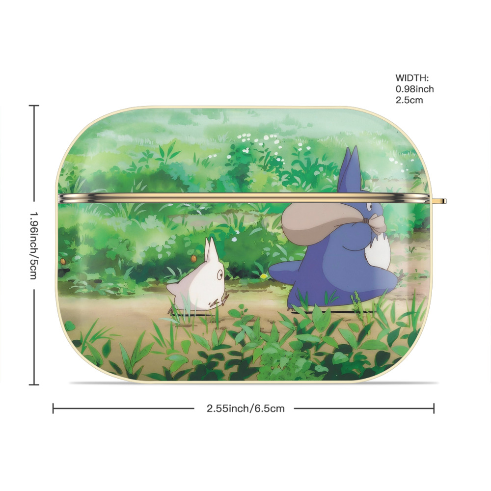 となりのトトロ 草壁メイ 草壁サツキ My Neighbor Totoro Satsuki Kusakabe Mei Kusakabe 【AirPods Pro用】ハードシェル保護ケース｜耐衝撃・防指紋・カラビナ付き商品仕様