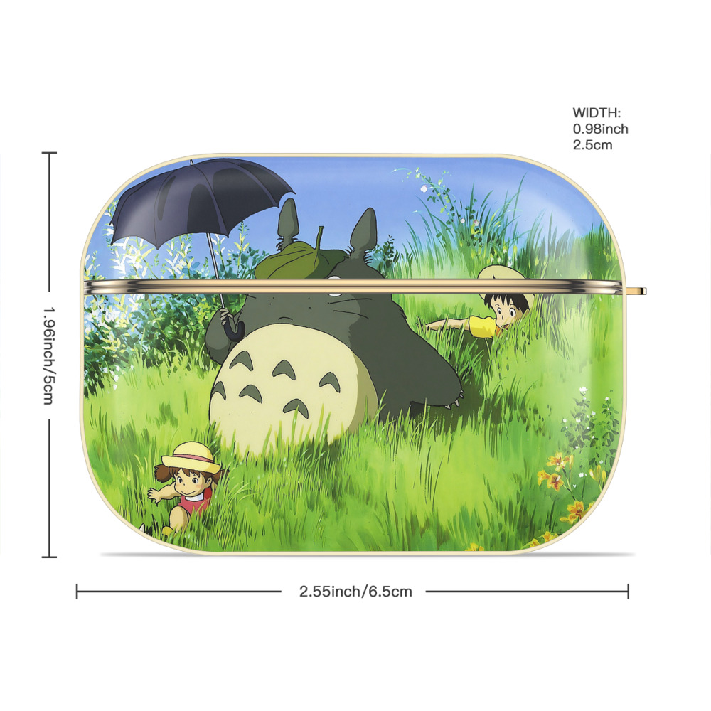 となりのトトロ 草壁メイ 草壁サツキ My Neighbor Totoro Satsuki Kusakabe Mei Kusakabe 【AirPods Pro用】ハードシェル保護ケース｜耐衝撃・防指紋・カラビナ付き商品仕様