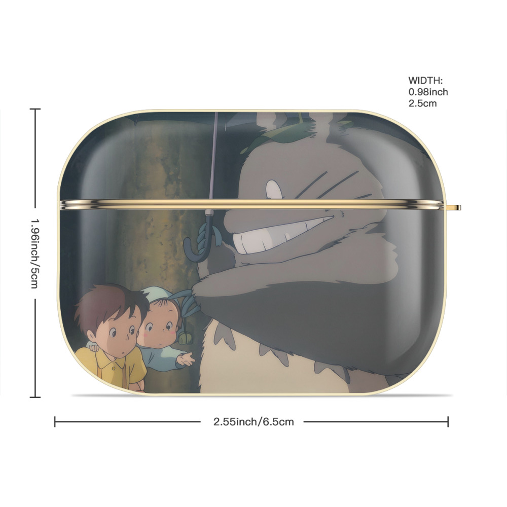 となりのトトロ 草壁メイ 草壁サツキ My Neighbor Totoro Satsuki Kusakabe Mei Kusakabe 【AirPods Pro用】ハードシェル保護ケース｜耐衝撃・防指紋・カラビナ付き商品仕様