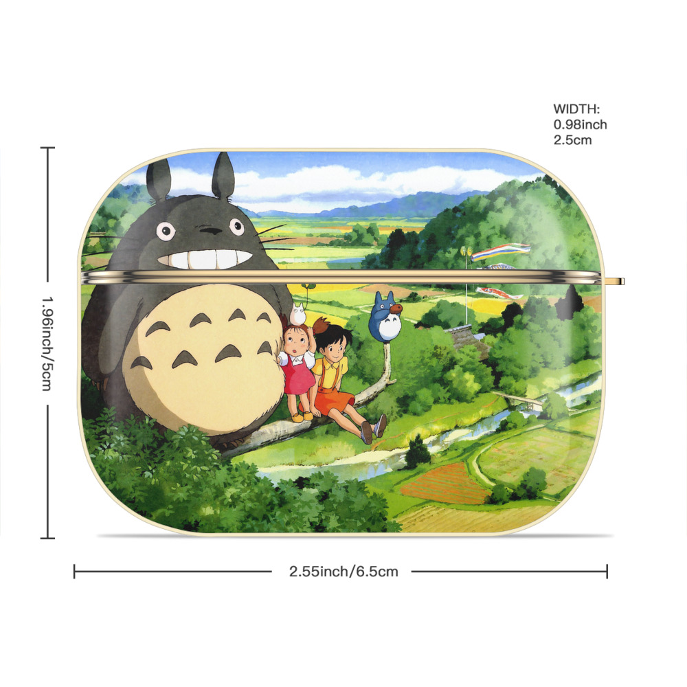 となりのトトロ 草壁メイ 草壁サツキ My Neighbor Totoro Satsuki Kusakabe Mei Kusakabe 【AirPods Pro用】ハードシェル保護ケース｜耐衝撃・防指紋・カラビナ付き商品仕様