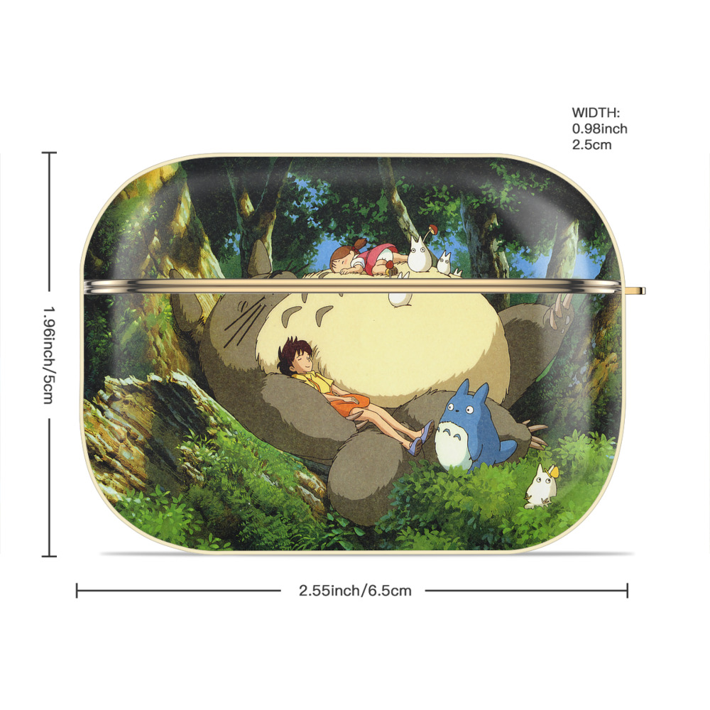 となりのトトロ 草壁メイ 草壁サツキ My Neighbor Totoro Satsuki Kusakabe Mei Kusakabe 【AirPods Pro用】ハードシェル保護ケース｜耐衝撃・防指紋・カラビナ付き商品仕様