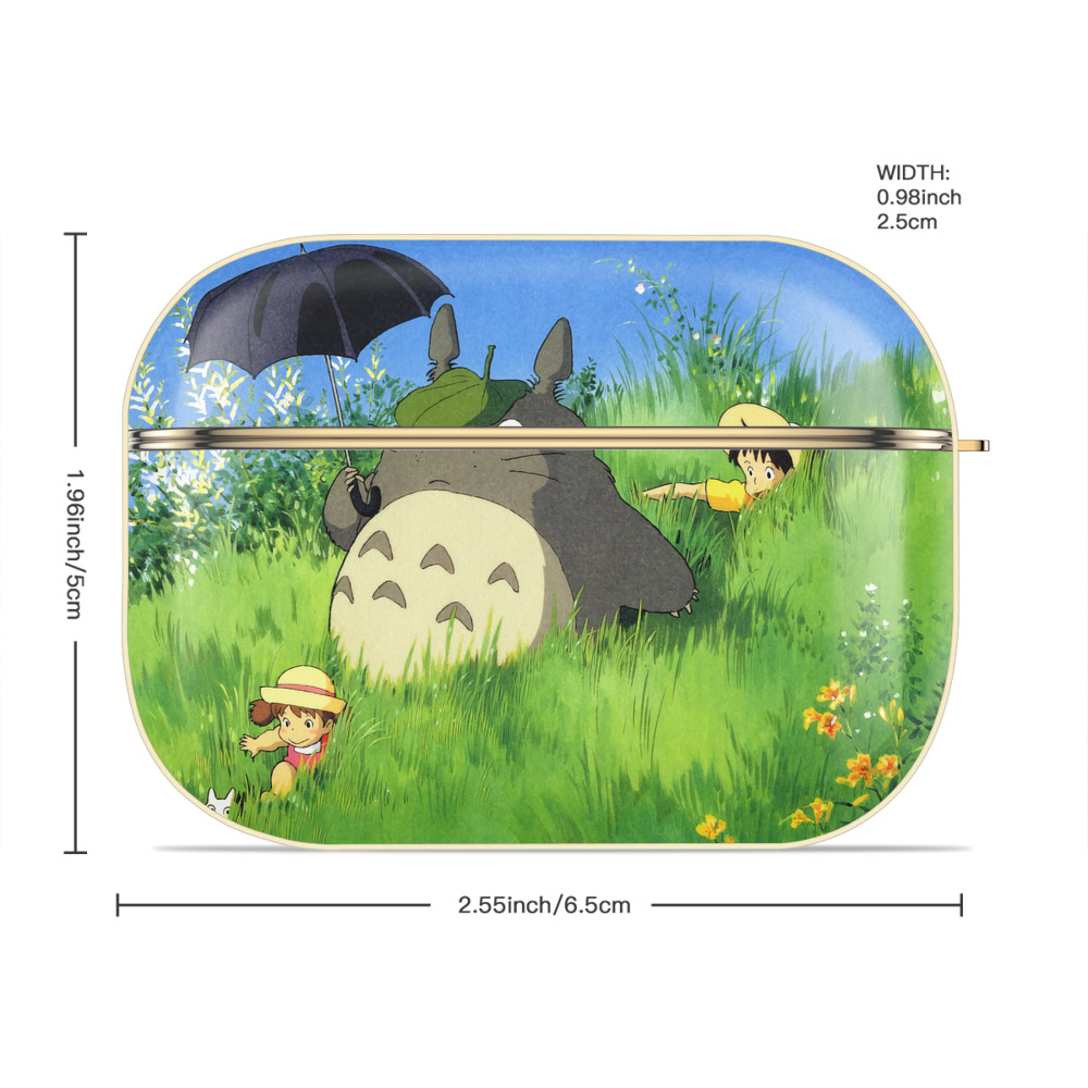 となりのトトロ 草壁メイ 草壁サツキ My Neighbor Totoro Satsuki Kusakabe Mei Kusakabe 【AirPods Pro用】ハードシェル保護ケース｜耐衝撃・防指紋・カラビナ付き商品仕様