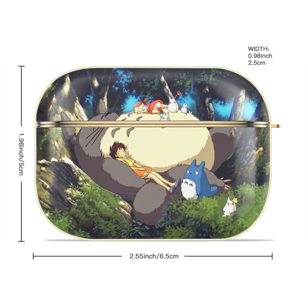 となりのトトロ 草壁メイ 草壁サツキ My Neighbor Totoro Satsuki Kusakabe Mei Kusakabe 【AirPods Pro用】ハードシェル保護ケース｜耐衝撃・防指紋・カラビナ付き商品仕様