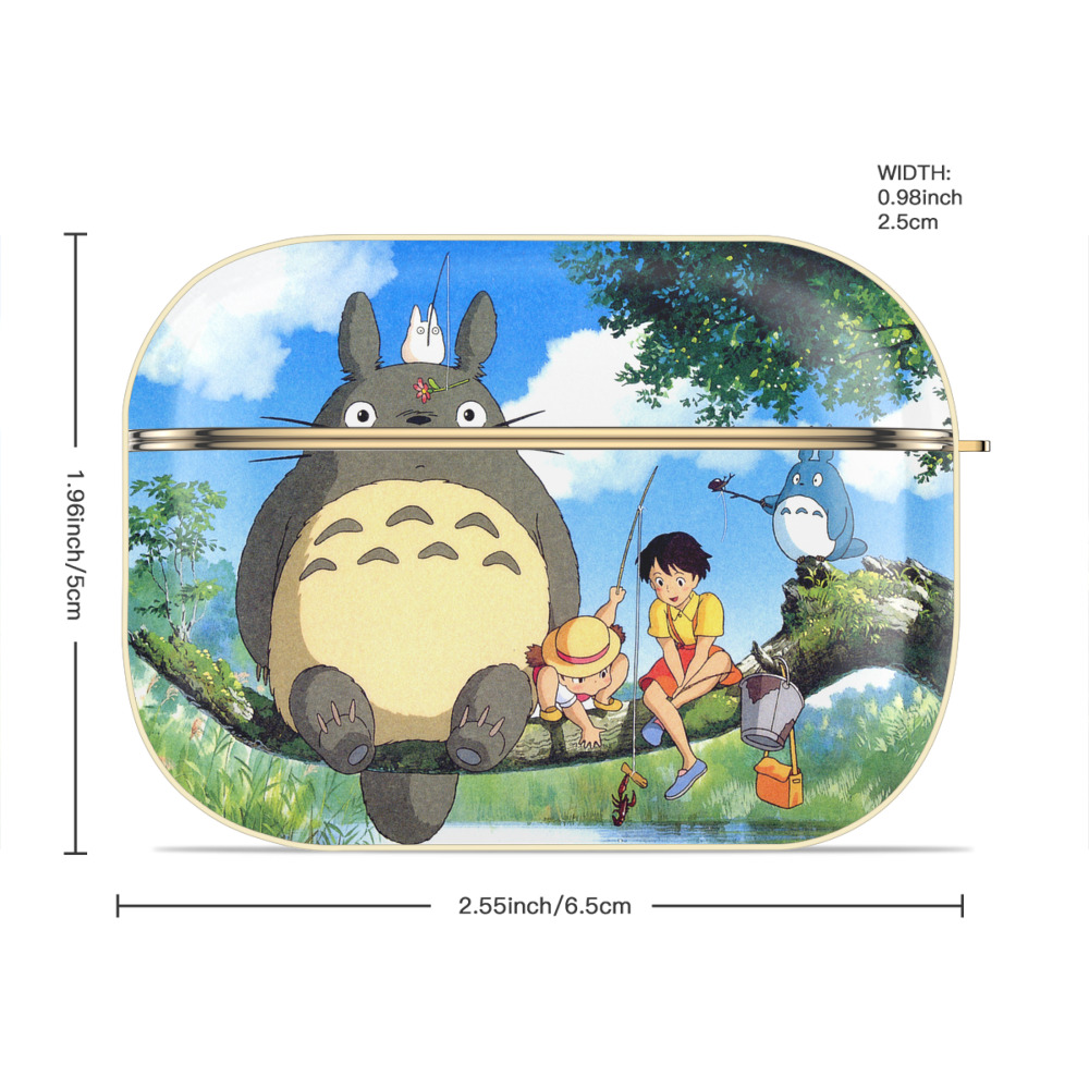となりのトトロ 草壁メイ 草壁サツキ My Neighbor Totoro Satsuki Kusakabe Mei Kusakabe 【AirPods Pro用】ハードシェル保護ケース｜耐衝撃・防指紋・カラビナ付き商品仕様