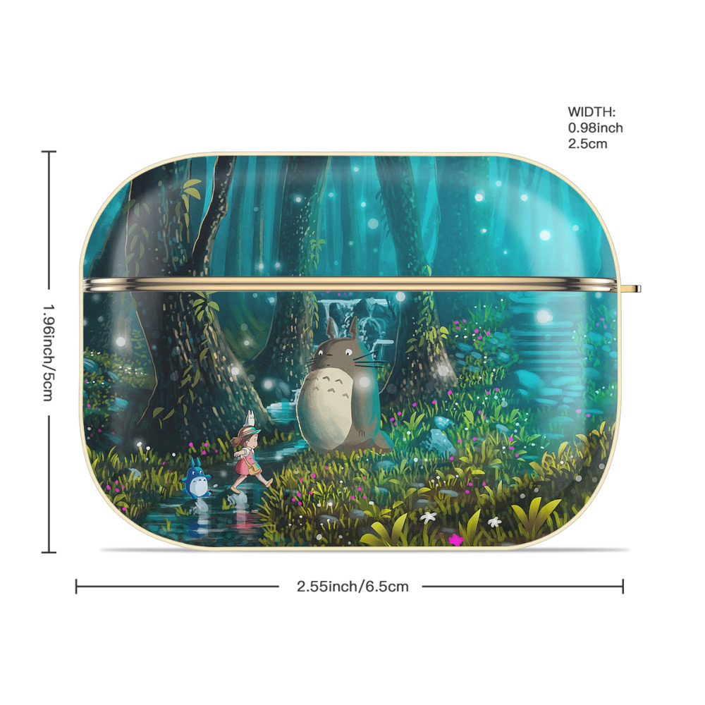 となりのトトロ 草壁メイ 草壁サツキ My Neighbor Totoro Satsuki Kusakabe Mei Kusakabe 【AirPods Pro用】ハードシェル保護ケース｜耐衝撃・防指紋・カラビナ付き商品仕様