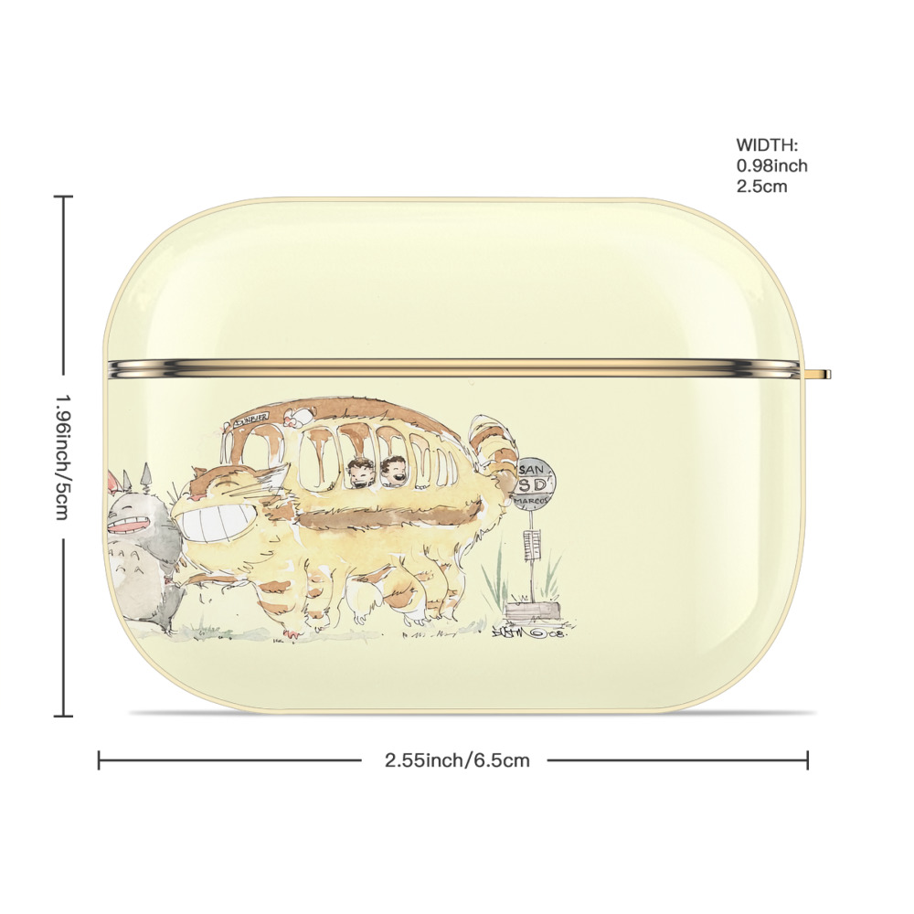 となりのトトロ 草壁メイ 草壁サツキ My Neighbor Totoro Satsuki Kusakabe Mei Kusakabe 【AirPods Pro用】ハードシェル保護ケース｜耐衝撃・防指紋・カラビナ付き商品仕様