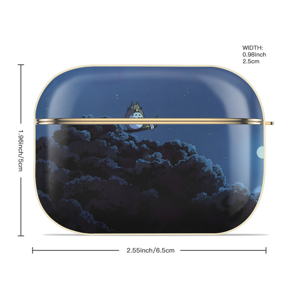 となりのトトロ 草壁メイ 草壁サツキ My Neighbor Totoro Satsuki Kusakabe Mei Kusakabe 【AirPods Pro用】ハードシェル保護ケース｜耐衝撃・防指紋・カラビナ付き商品仕様