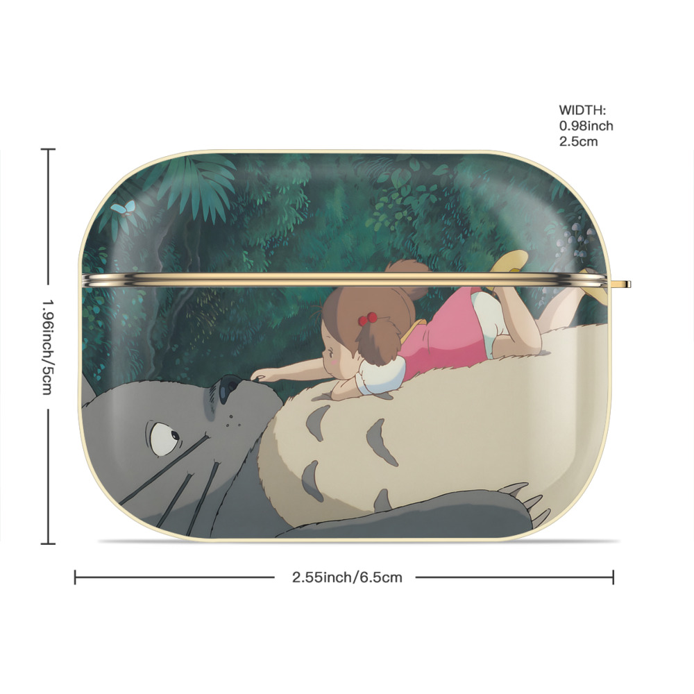 となりのトトロ 草壁メイ 草壁サツキ My Neighbor Totoro Satsuki Kusakabe Mei Kusakabe 【AirPods Pro用】ハードシェル保護ケース｜耐衝撃・防指紋・カラビナ付き商品仕様