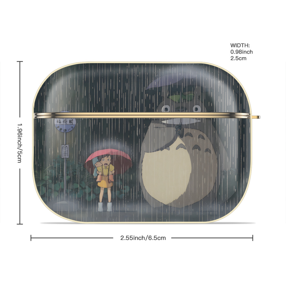 となりのトトロ 草壁メイ 草壁サツキ My Neighbor Totoro Satsuki Kusakabe Mei Kusakabe 【AirPods Pro用】ハードシェル保護ケース｜耐衝撃・防指紋・カラビナ付き商品仕様