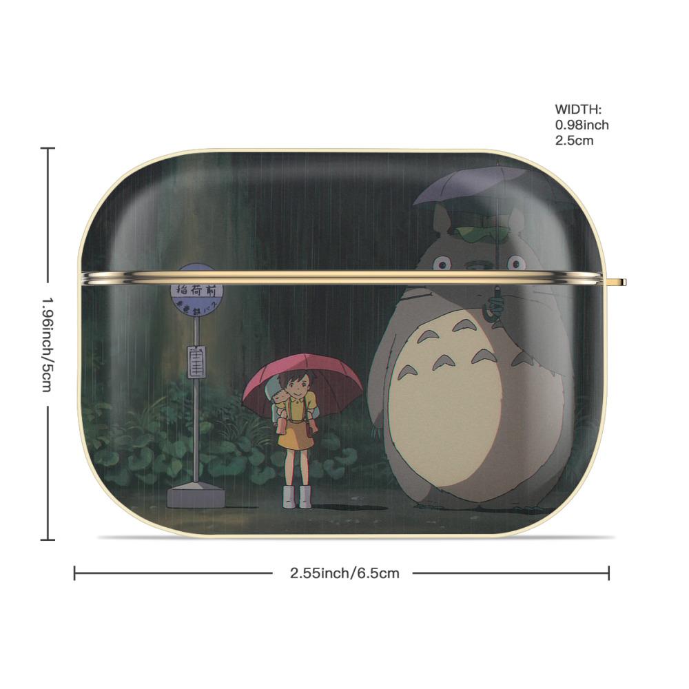 となりのトトロ 草壁メイ 草壁サツキ My Neighbor Totoro Satsuki Kusakabe Mei Kusakabe 【AirPods Pro用】ハードシェル保護ケース｜耐衝撃・防指紋・カラビナ付き商品仕様