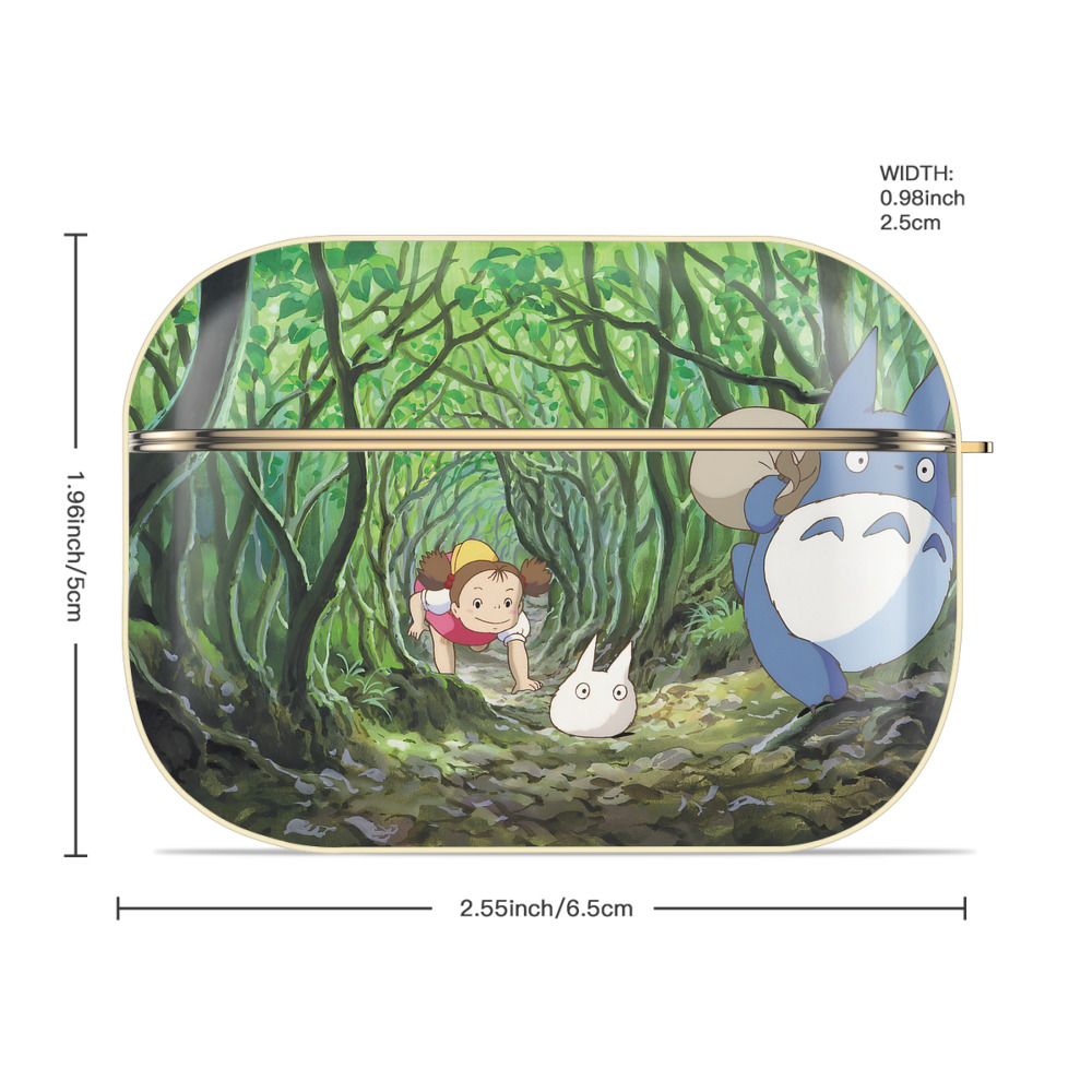 となりのトトロ 草壁メイ 草壁サツキ My Neighbor Totoro Satsuki Kusakabe Mei Kusakabe 【AirPods Pro用】ハードシェル保護ケース｜耐衝撃・防指紋・カラビナ付き商品仕様