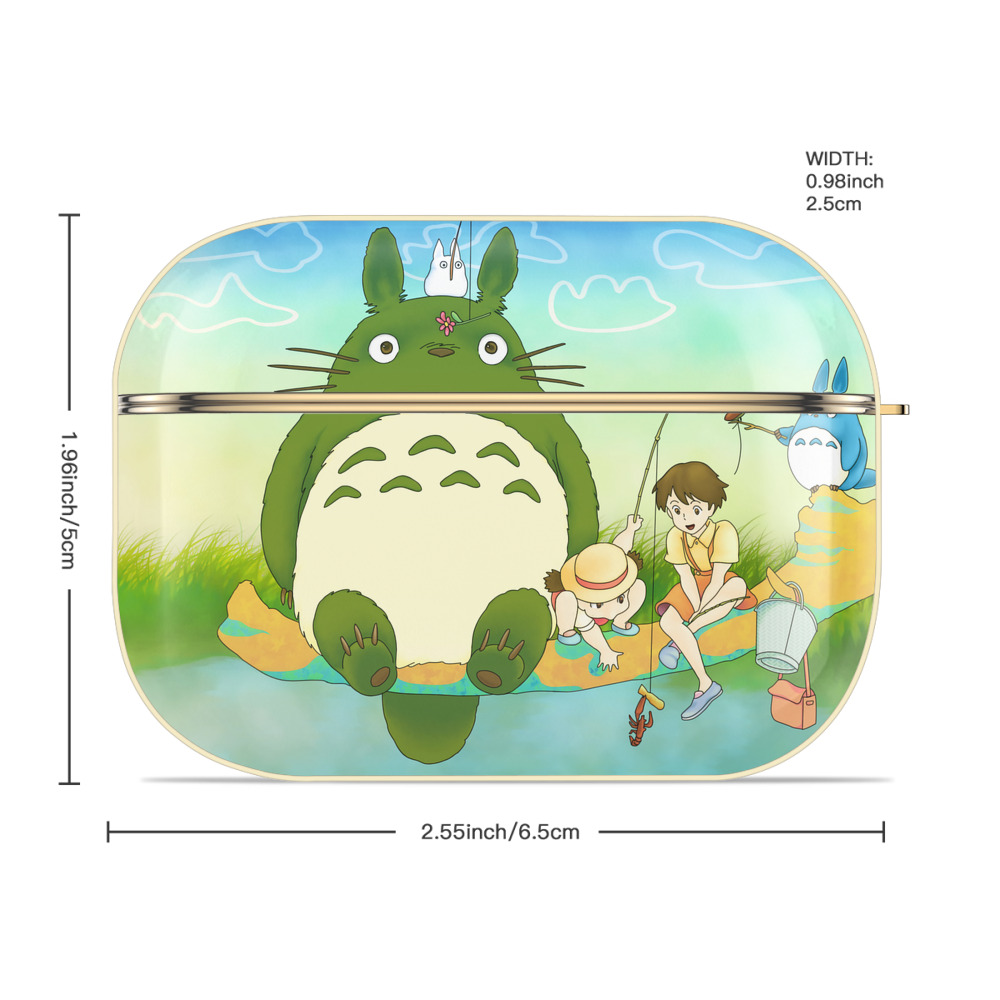 となりのトトロ 草壁メイ 草壁サツキ My Neighbor Totoro Satsuki Kusakabe Mei Kusakabe 【AirPods Pro用】ハードシェル保護ケース｜耐衝撃・防指紋・カラビナ付き商品仕様