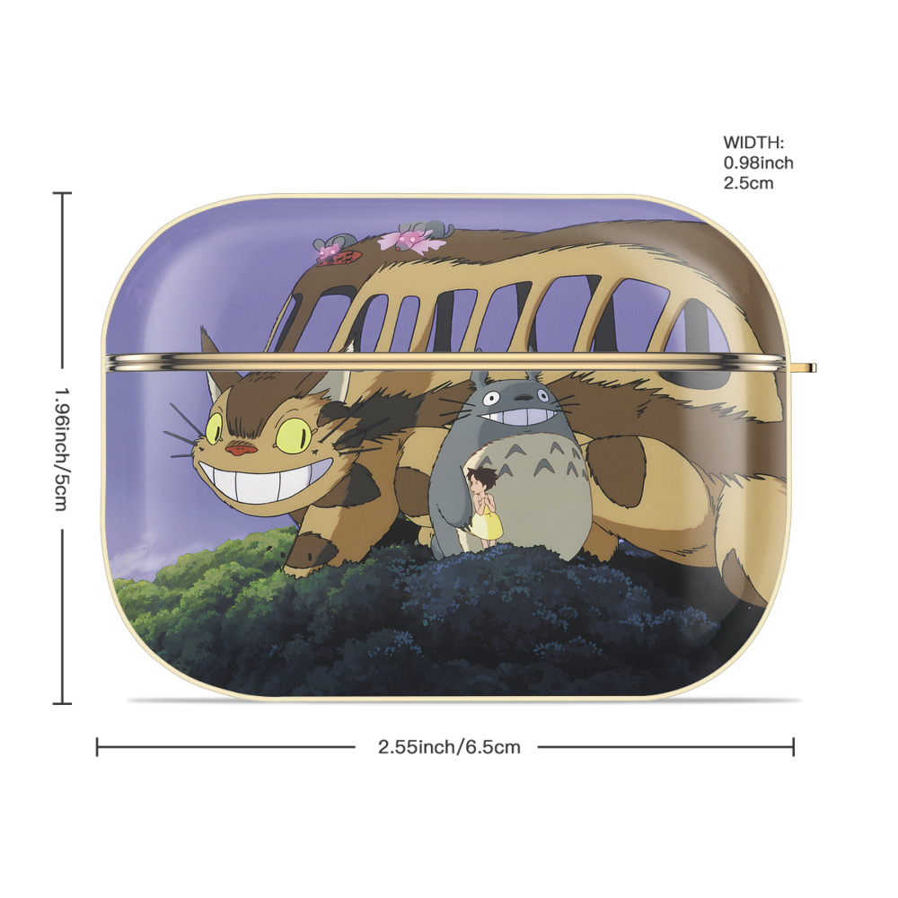 となりのトトロ 草壁メイ 草壁サツキ My Neighbor Totoro Satsuki Kusakabe Mei Kusakabe 【AirPods Pro用】ハードシェル保護ケース｜耐衝撃・防指紋・カラビナ付き商品仕様