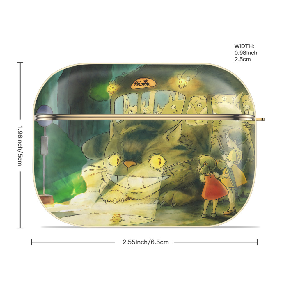 となりのトトロ 草壁メイ 草壁サツキ My Neighbor Totoro Satsuki Kusakabe Mei Kusakabe 【AirPods Pro用】ハードシェル保護ケース｜耐衝撃・防指紋・カラビナ付き商品仕様
