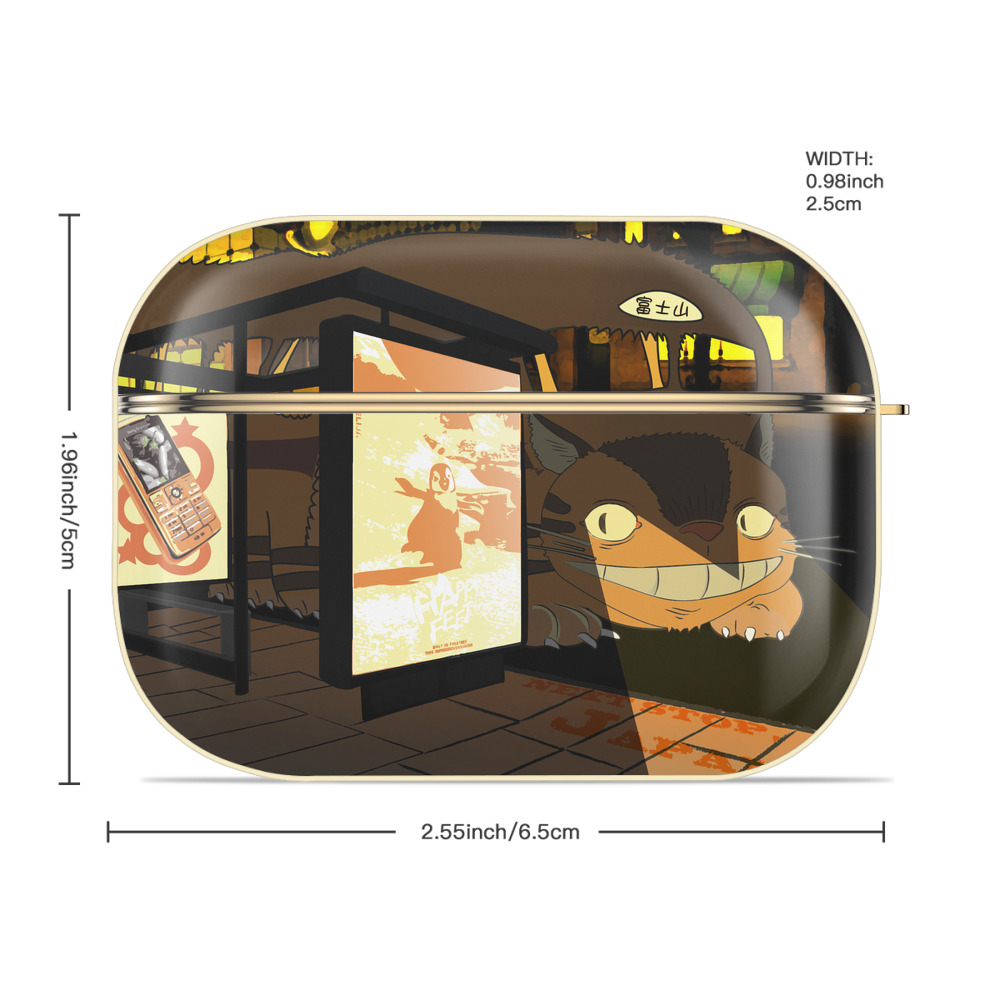 となりのトトロ 草壁メイ 草壁サツキ My Neighbor Totoro Satsuki Kusakabe Mei Kusakabe 【AirPods Pro用】ハードシェル保護ケース｜耐衝撃・防指紋・カラビナ付き商品仕様