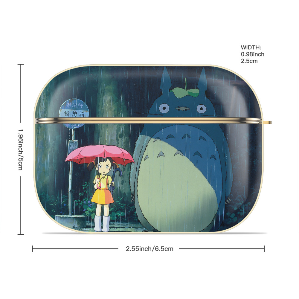 となりのトトロ 草壁メイ 草壁サツキ My Neighbor Totoro Satsuki Kusakabe Mei Kusakabe 【AirPods Pro用】ハードシェル保護ケース｜耐衝撃・防指紋・カラビナ付き商品仕様
