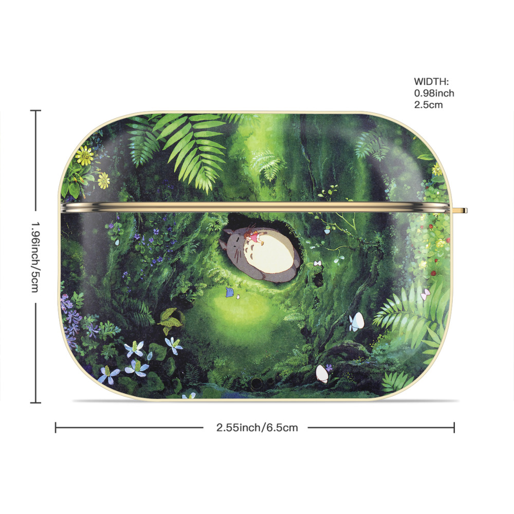 となりのトトロ 草壁メイ 草壁サツキ My Neighbor Totoro Satsuki Kusakabe Mei Kusakabe 【AirPods Pro用】ハードシェル保護ケース｜耐衝撃・防指紋・カラビナ付き商品仕様