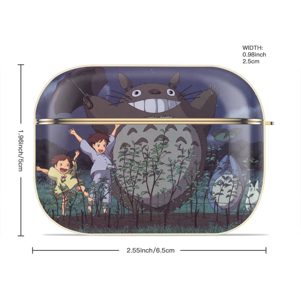 となりのトトロ 草壁メイ 草壁サツキ My Neighbor Totoro Satsuki Kusakabe Mei Kusakabe 【AirPods Pro用】ハードシェル保護ケース｜耐衝撃・防指紋・カラビナ付き商品仕様