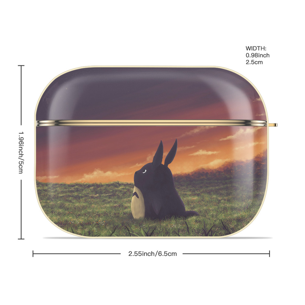 となりのトトロ 草壁メイ 草壁サツキ My Neighbor Totoro Satsuki Kusakabe Mei Kusakabe 【AirPods Pro用】ハードシェル保護ケース｜耐衝撃・防指紋・カラビナ付き商品仕様