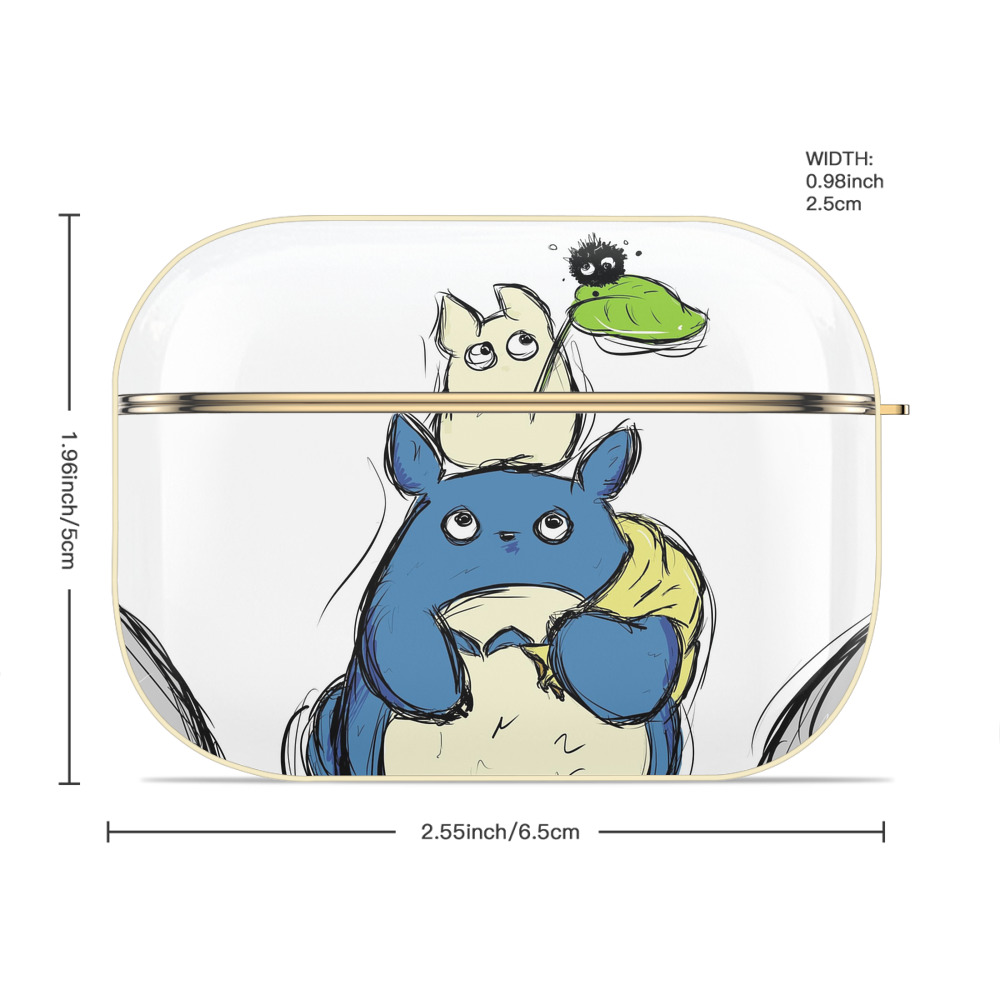 となりのトトロ 草壁メイ 草壁サツキ My Neighbor Totoro Satsuki Kusakabe Mei Kusakabe 【AirPods Pro用】ハードシェル保護ケース｜耐衝撃・防指紋・カラビナ付き商品仕様