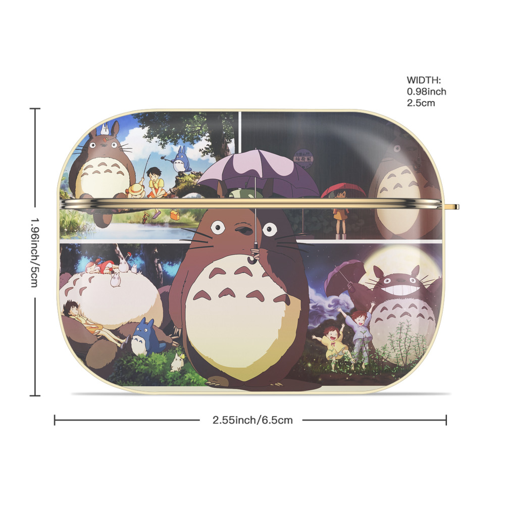 となりのトトロ 草壁メイ 草壁サツキ My Neighbor Totoro Satsuki Kusakabe Mei Kusakabe 【AirPods Pro用】ハードシェル保護ケース｜耐衝撃・防指紋・カラビナ付き商品仕様
