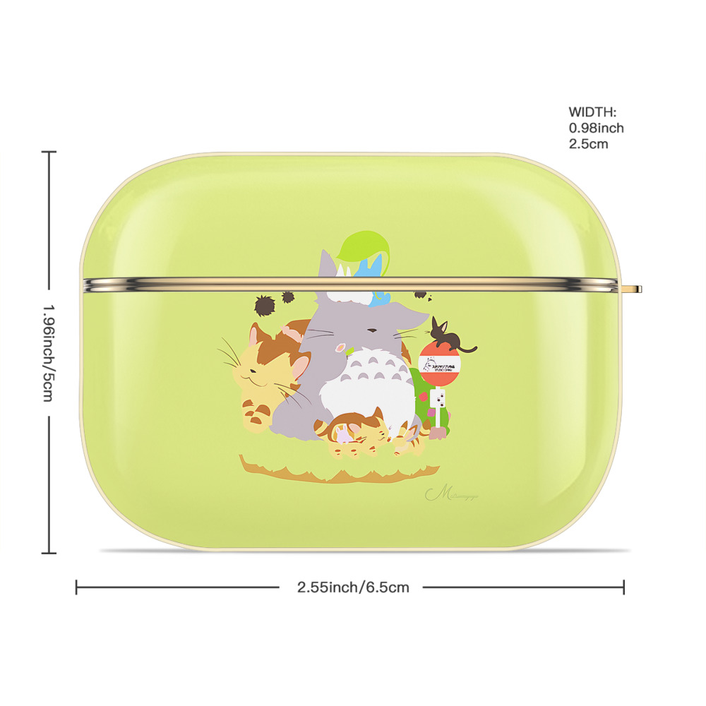 となりのトトロ 草壁メイ 草壁サツキ My Neighbor Totoro Satsuki Kusakabe Mei Kusakabe 【AirPods Pro用】ハードシェル保護ケース｜耐衝撃・防指紋・カラビナ付き商品仕様