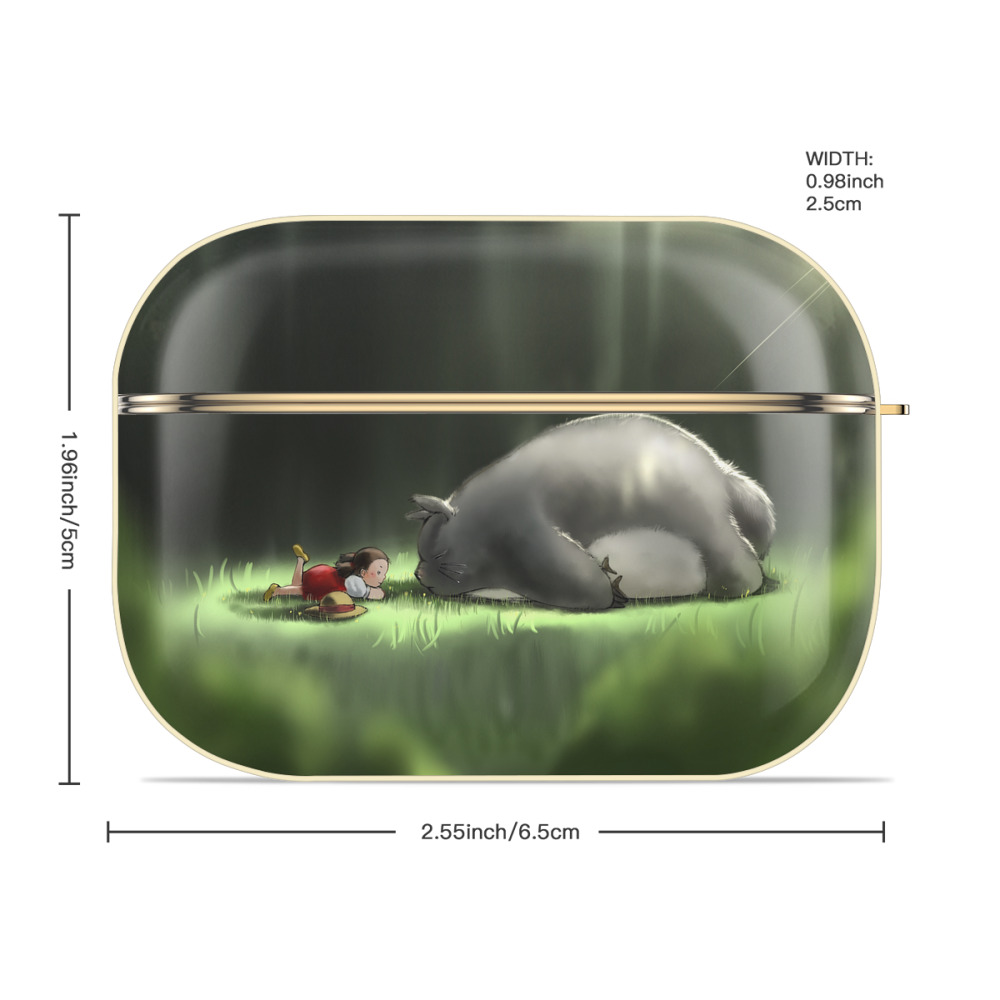 となりのトトロ 草壁メイ 草壁サツキ My Neighbor Totoro Satsuki Kusakabe Mei Kusakabe 【AirPods Pro用】ハードシェル保護ケース｜耐衝撃・防指紋・カラビナ付き商品仕様