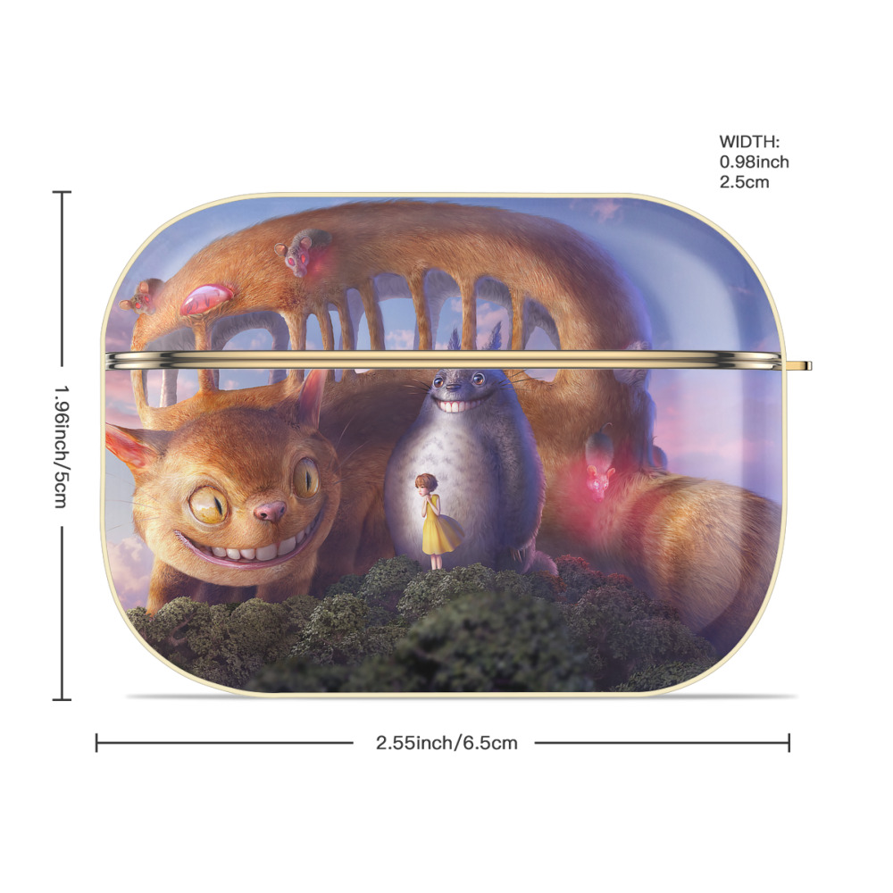 となりのトトロ 草壁メイ 草壁サツキ My Neighbor Totoro Satsuki Kusakabe Mei Kusakabe 【AirPods Pro用】ハードシェル保護ケース｜耐衝撃・防指紋・カラビナ付き商品仕様