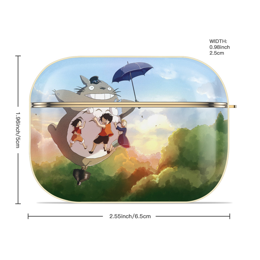 となりのトトロ 草壁メイ 草壁サツキ My Neighbor Totoro Satsuki Kusakabe Mei Kusakabe 【AirPods Pro用】ハードシェル保護ケース｜耐衝撃・防指紋・カラビナ付き商品仕様