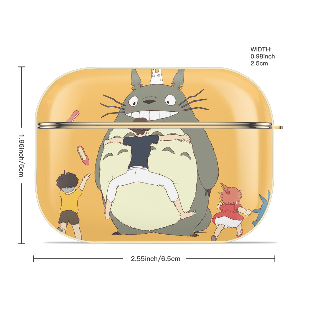 となりのトトロ 草壁メイ 草壁サツキ My Neighbor Totoro Satsuki Kusakabe Mei Kusakabe 【AirPods Pro用】ハードシェル保護ケース｜耐衝撃・防指紋・カラビナ付き商品仕様