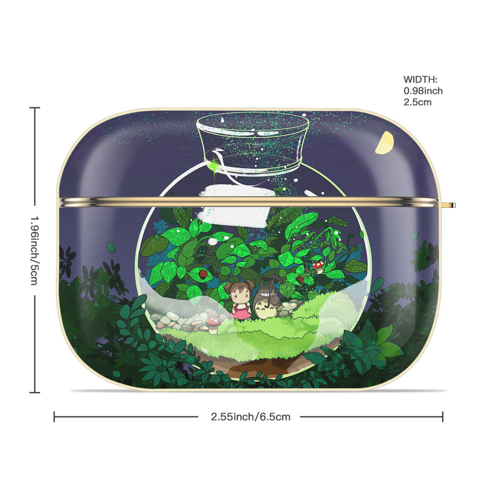 となりのトトロ 草壁メイ 草壁サツキ My Neighbor Totoro Satsuki Kusakabe Mei Kusakabe 【AirPods Pro用】ハードシェル保護ケース｜耐衝撃・防指紋・カラビナ付き商品仕様