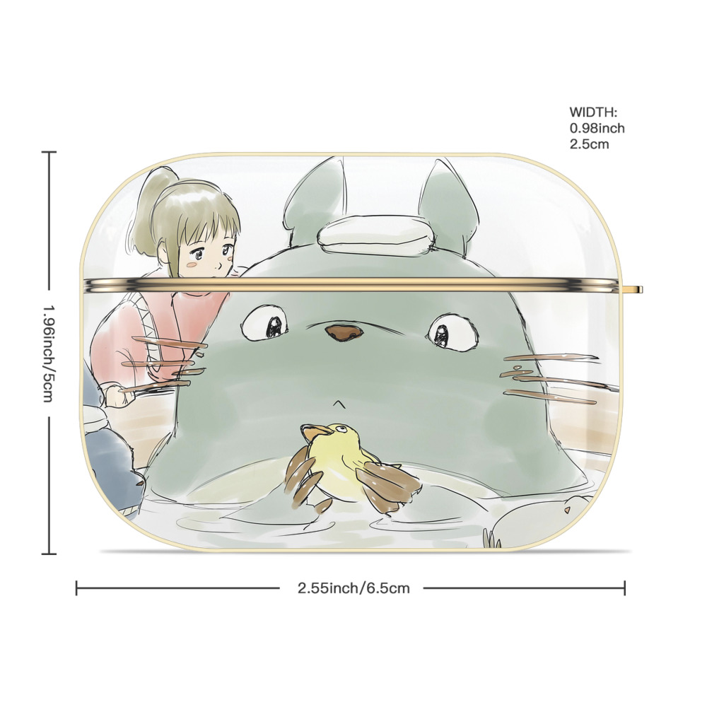 となりのトトロ 草壁メイ 草壁サツキ My Neighbor Totoro Satsuki Kusakabe Mei Kusakabe 【AirPods Pro用】ハードシェル保護ケース｜耐衝撃・防指紋・カラビナ付き商品仕様